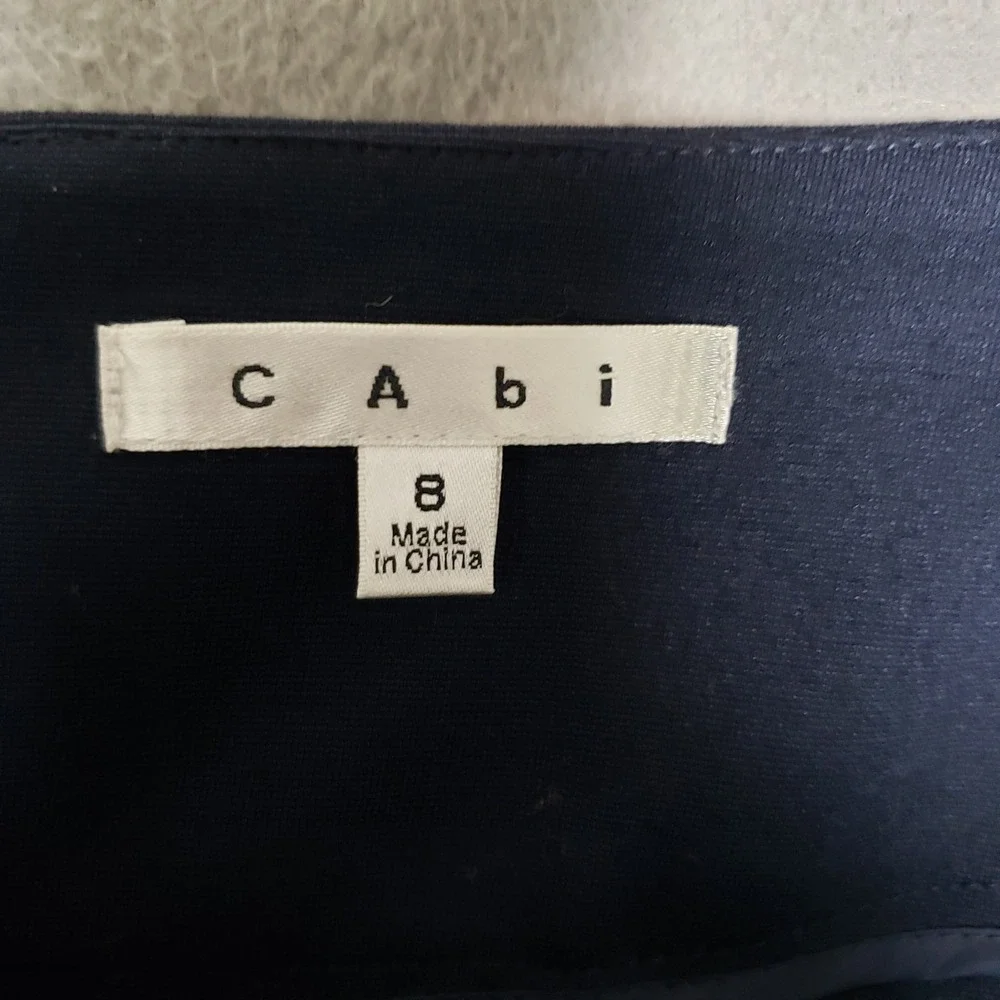 Cabi Newport Pencil Skirt Navy Blue Ponte Stretch Classic Preppy Minimalist 8